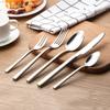 70 Piece Bordered Square Silverware Set for 14 Durable 18/10 Stainless Steel Flatware Set Kitchen Restaurant Cutlery Utensil Include Spoon Fork Knife Dessert Fork Dessert Spoon Heavy Silverware view 1