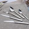 70 Piece Bordered Square Silverware Set for 14 Durable 18/10 Stainless Steel Flatware Set Kitchen Restaurant Cutlery Utensil Include Spoon Fork Knife Dessert Fork Dessert Spoon Heavy Silverware view 2