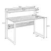 Bituman Home Office Desk, Computer Desk with Storage Shelf Morden Simple Style Study Writing Table Multipurpose Gaming Desk Easy to Assemble, for Home, Office, Bedroom, Study, Living Room view 2