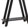 Benjara Baki 38 Inch Modern Wood Side Console Table, Corner Compartment, Black view 3