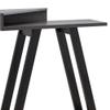 Benjara Baki 38 Inch Modern Wood Side Console Table, Corner Compartment, Black view 4