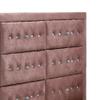 Benjara Rex 40 Inch Modern Upholstered Dresser, 6 Drawers, Crystal Handles, Pink view 4