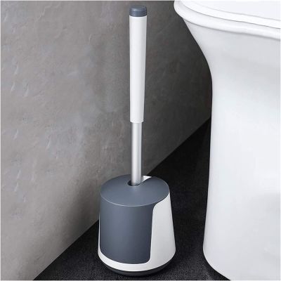 YQBUER Toilet Brush and Holder Toilet Brush with Automatic Opening and Closing Base Household All-Round Cleaning Toilet Soft Hair Toilet Brush Set Floor Type Deep Cleaning Every Corner