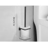 YQBUER Toilet Brush and Holder Toilet Brush Holder Glass Cup Black Toilet Brush Holder Set Toilet Bathroom Clean Toilet Brush Holder Toilet Wall Hanging Deep Cleaning Every Corner view 2