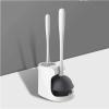 YQBUER Toilet Brush and Holder Toilet Cleaning Kit Bathroom Cleaning Brush Toilet Dredge Toilet Dredge Cleaning Tool with Base Bold Handle-White Toilet Bowl Brush Deep Cleaning Every Corner view 1