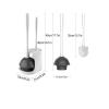 YQBUER Toilet Brush and Holder Toilet Cleaning Kit Bathroom Cleaning Brush Toilet Dredge Toilet Dredge Cleaning Tool with Base Bold Handle-White Toilet Bowl Brush Deep Cleaning Every Corner view 2
