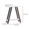 Benjara Baki 38 Inch Modern Wood Side Console Table, Corner Compartment, White view 2
