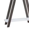 Benjara Baki 38 Inch Modern Wood Side Console Table, Corner Compartment, White view 3