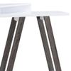 Benjara Baki 38 Inch Modern Wood Side Console Table, Corner Compartment, White view 4