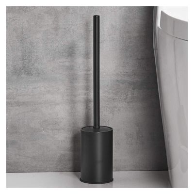 YQBUER Toilet Brush and Holder Stainless Steel Toilet Brush with Base and Cover Floor-to-Ceiling Modeleasy to Store Toilet Brush That Does Not Take Up Space Deep Cleaning Every Corner (Color : B)