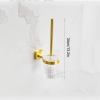 YQBUER Toilet Brush and Holder Brushed Golden Toilet Bowl Brush Long Handle Toilet Brush Wall-Mounted Soft Hair All-Round Cleaning Toilet Toilet Brush Toilet Deep Cleaning Every Corner view 2