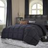 Luxurious King/California King Goose Down Comforter, Unique Black Solid, 600 Thread Count, 100% Egyptian Cotton Cover, 75 Oz Fill Weight, 750 Fill Power view 2