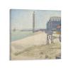 WANYING Georges Seurat The Lighthouse at Honfleur Stippling Oil Painting Adornment Picture Posters Wall Art Painting Canvas Gift Living Room Prints Bedroom Decor Poster Artworks 28x28inch(70x70cm) view 1