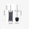YQBUER Toilet Brush and Holder Stainless Steel Toilet Brush Round Bushy Head Floor-Standing Toilet Brush Set The Brush Head Can Be Replaced Deep Cleaning Every Corner view 2