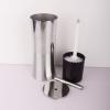 YQBUER Toilet Brush and Holder Stainless Steel Toilet Brush Round Bushy Head Floor-Standing Toilet Brush Set The Brush Head Can Be Replaced Deep Cleaning Every Corner view 4