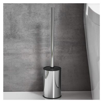 YQBUER Toilet Brush and Holder Stainless Steel Toilet Brush with Base and Cover Floor-to-Ceiling Modeleasy to Store Toilet Brush That Does Not Take Up Space Deep Cleaning Every Corner (Color : C)