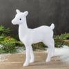 Group of 6 White Standing Flocked Deer for Christmas Displays and Winter Decorating by Factory Direct Craft (7-1/2"H) view 1