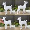 Group of 6 White Standing Flocked Deer for Christmas Displays and Winter Decorating by Factory Direct Craft (7-1/2"H) view 2