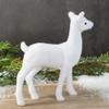 Group of 6 White Standing Flocked Deer for Christmas Displays and Winter Decorating by Factory Direct Craft (7-1/2"H) view 3