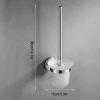 YQBUER Toilet Brush and Holder Punch-Free Toilet Brush Shelf Bathroom Toilet Stainless Steel Toilet Bowl Brush Set with Load-Bearing Capacity Deep Cleaning Every Corner view 2