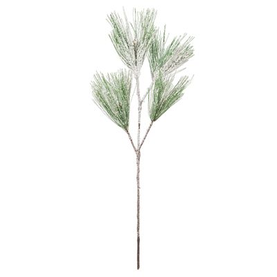 Vickerman 25" Artificial Snow Pine Needle Spray - 3 per Bag - Faux Snowy Branches - Realistic Looking Tree Tips - Snowy Spray for Christmas - Spray Bunch - Reliable and Durable