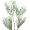 Vickerman 25" Artificial Snow Pine Needle Spray - 3 per Bag - Faux Snowy Branches - Realistic Looking Tree Tips - Snowy Spray for Christmas - Spray Bunch - Reliable and Durable view 2