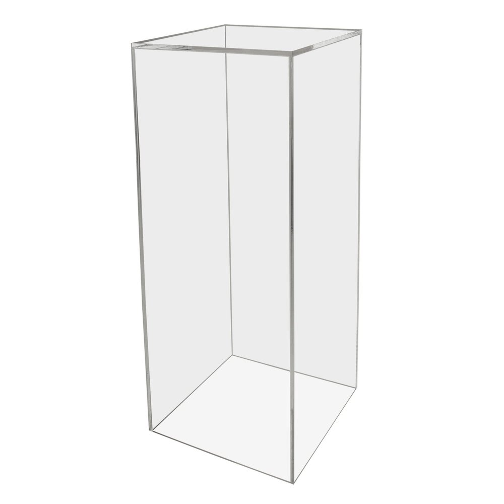 Acrylic Art Sculpture Stand Pedestal Display Clear 12" x 12" x 24"h