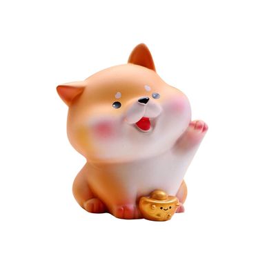 Surakey Dog Ornament Animal Figures Cute Puppy Figurines Realistic Landscape Miniature Resin Dog Cake Toppers for Kids Birthday Cake Decorations,Baby Shower for Car Home Office Christmas Party Type B
