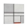 WANYING Piet Mondrian Composition (No. 1) Gray-RedPrinting Oil Painting Decorative Painting Poster Decorative Painting Abstract Oil Painting Room Aesthetic Poster Print Art Wall Painting Canvas Poster view 1