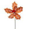 Vickerman 22" Red and White Felt Poinsettia, 4 per Bag. view 1
