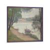 WANYING Georges Seurat Gray Weather, Grande Jatte Stippling Oil Painting Adornment Picture Canvas Wall Art Prints Poster Gifts Photo Picture Painting Posters Room Decor Home Decorative 28x28inch(70x70 view 1