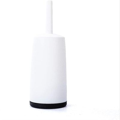 YQBUER Toilet Brush and Holder Household Toilet Bowl Brush Set 360 Degree Cleaning Toilet Long Handle Creative Toilet Brush Nylon Soft Bristles Brush Head Deep Cleaning Every Corner (Color : White)