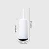 YQBUER Toilet Brush and Holder Household Toilet Bowl Brush Set 360 Degree Cleaning Toilet Long Handle Creative Toilet Brush Nylon Soft Bristles Brush Head Deep Cleaning Every Corner (Color : White) view 2
