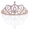 Rose Gold Cameo Perfect Rhinestone Tiara- 2 Inch view 1