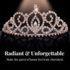 Rose Gold Cameo Perfect Rhinestone Tiara- 2 Inch view 3