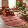 Rugs.com - Gemstone Rug 5' 3 x 8' Oval Rusty Pink Rose Easy-Clean Rug Modern Textured Pile for Bedrooms, Living Rooms, and Dining Rooms view 3