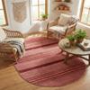 Rugs.com - Gemstone Rug 5' 3 x 8' Oval Rusty Pink Rose Easy-Clean Rug Modern Textured Pile for Bedrooms, Living Rooms, and Dining Rooms view 4