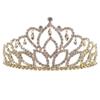Andersons Gold Mirabella Tiara, 2-7/8 Inches High, Gold Rhinestone Crown, Prom Queen Tiara, Princess or Pageant Headpiece for Wedding, Homecoming, Quinceaera, Birthday, School Dance, Winter Formal, Award, Costume, Party, Event view 1