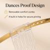 Andersons Gold Mirabella Tiara, 2-7/8 Inches High, Gold Rhinestone Crown, Prom Queen Tiara, Princess or Pageant Headpiece for Wedding, Homecoming, Quinceaera, Birthday, School Dance, Winter Formal, Award, Costume, Party, Event view 4