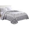 Beatrice Home Fashions Carnation Floral Embroidered Quilted Bedspread, Lightweight, All-Seasons, Twin, Lavender view 1