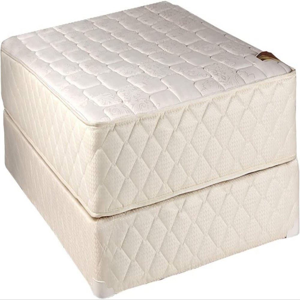 DS Solutions USA Grandeur Deluxe Gentle Firm Full Mattress and Box Spring Set with Bed Frame Included - Spine Support, Luxury Height, Long Lasting Comfort and 2 Sided