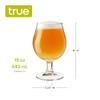 True Classic Tulip Beer Glasses, Sparkling Clear Drinking Glasses for Belgian Ales, Sours, IPA Beers, Cocktails, Gifts for Men, Game Night, Happy Hour, Home Bar, Elegant Glassware, 15 oz, Set of 4 view 3