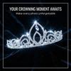 Anderson's Mary Clear Rhinestone Silver Tiara, 2.75 Inches, Women, Wedding Tiara, Queen Or Princess Prom Tiara Homecoming, Pageant, Wedding, School Dance, Award, Party, Event view 3