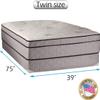DS Solutions USA Fifth Ave Plush Foam Encased Eurotop (PillowTop) Twin Size Mattress and Box Spring Set with Bed Frame Included - Sleep System Support, Orthopedic, Longlasting Comfort view 2