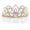 Andersons Adela Tiara, 2.25" gold rhinestone crown for Prom Queen, pageants, weddings, quinceaeras, birthdays, Sweet 16, homecoming, school dances, costumes, parties, and events view 1