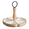 47th & Main Wooden Organizer 5-Compartment Trinket Holder, 10.5" High, Natural/White view 1