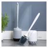 TOMYEUS Cleaner Toilet Brush Toilet Brush No Dead Angle Home Wash Toilet Toilet Cleaning Brush Wall-Mounted Long Handle Toilet Set Wall-Mounted Floor-to-Ceiling Toilet Brush Toilet Brush Holder view 2