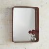 47th & Main Faux Leather Wall Accent Mirror for Home Dcor, 17" L x 24" H, Brown view 2