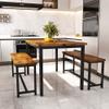 AWQM 47" Dining Table Set with Bench, Breakfast Kitchen Table Set of 4, Sturdy Structure Space-Saving Dinette for Kitchen,Breakfast Nook,Dining Room, Living Room(Brown) view 4