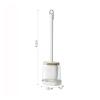 TOMYEUS Cleaner Toilet Brush Home Toilet Brush Household Silicone Toilet Brush Set Wall-Mounted Toilet Free Punch Toilet Brush Removable Base Flexible Bristles Toilet Brush Holder (Color : White) view 2